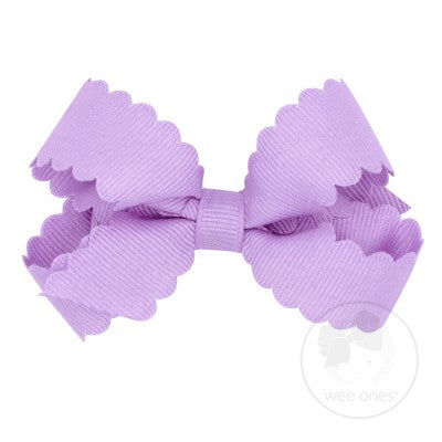 Mini Scalloped Edge Grosgrain Bow