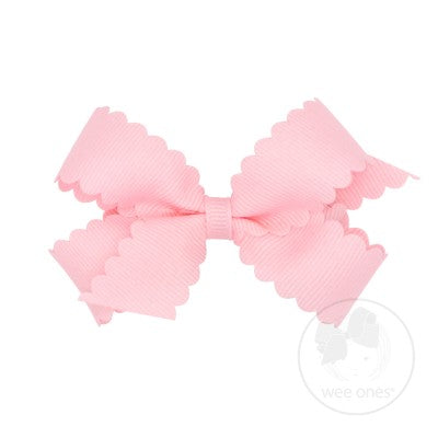 Mini Scalloped Edge Grosgrain Bow
