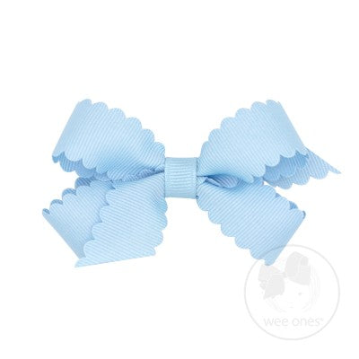 Mini Scalloped Edge Grosgrain Bow