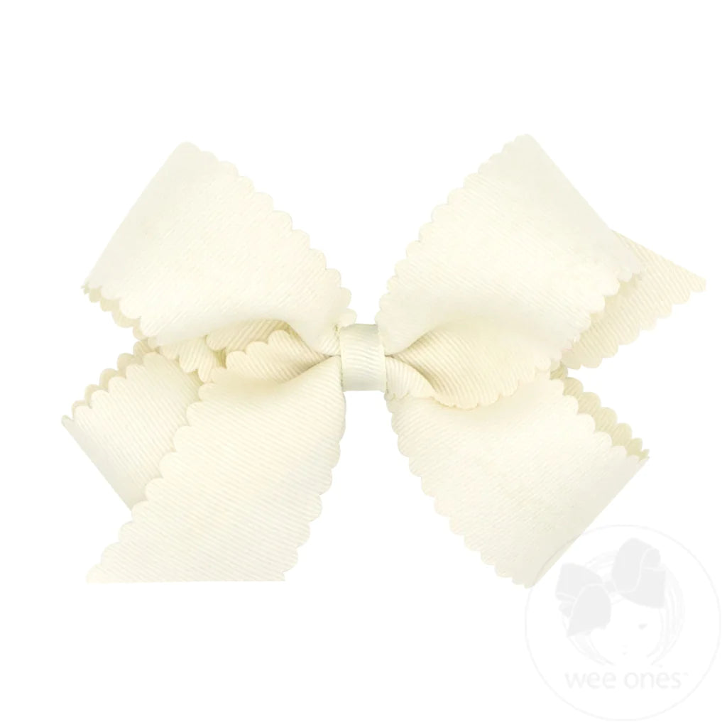Medium Scalloped Edge Grosgrain Bow