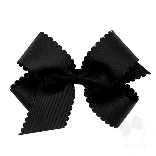 Medium Scalloped Edge Grosgrain Bow
