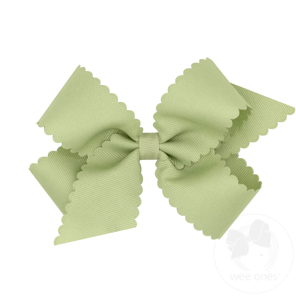 Medium Scalloped Edge Grosgrain Bow