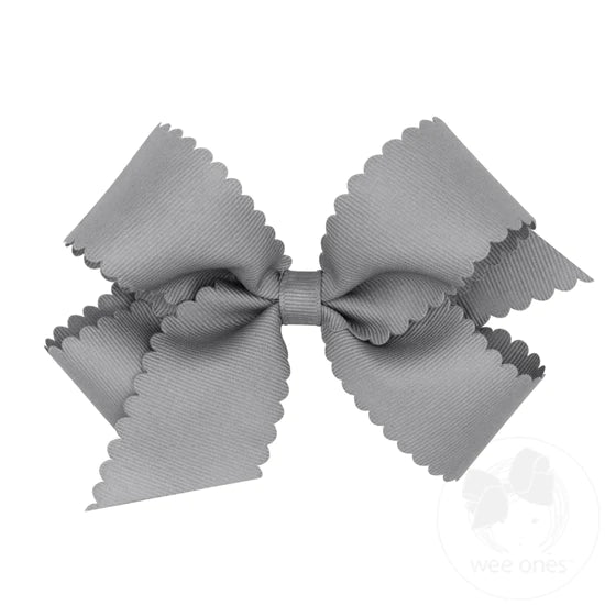 Medium Scalloped Edge Grosgrain Bow