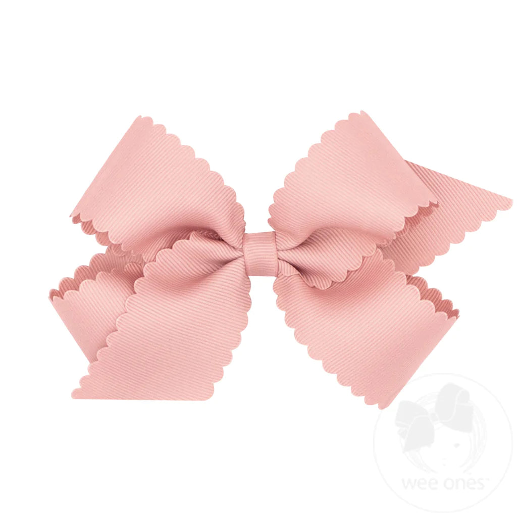 Medium Scalloped Edge Grosgrain Bow