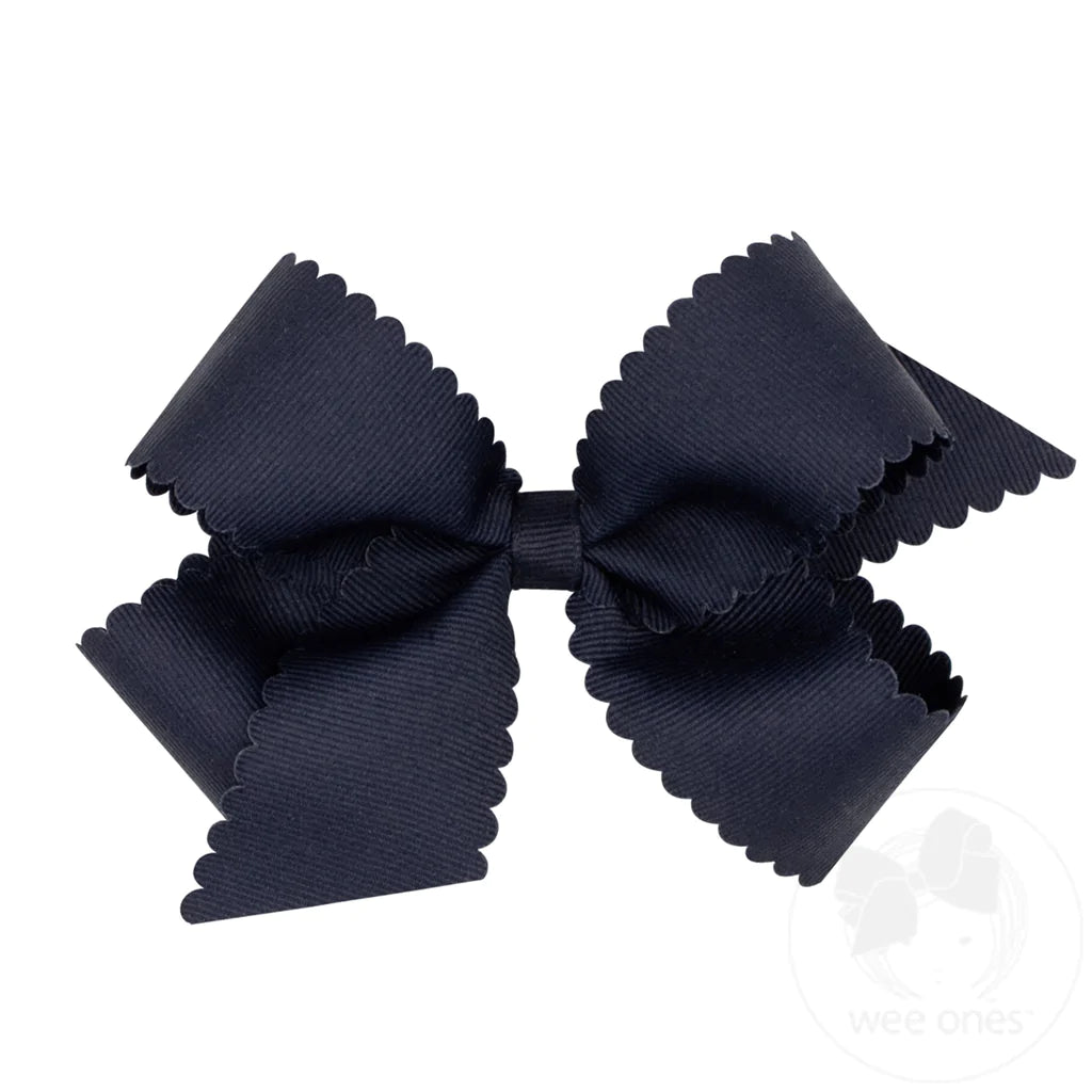 Medium Scalloped Edge Grosgrain Bow