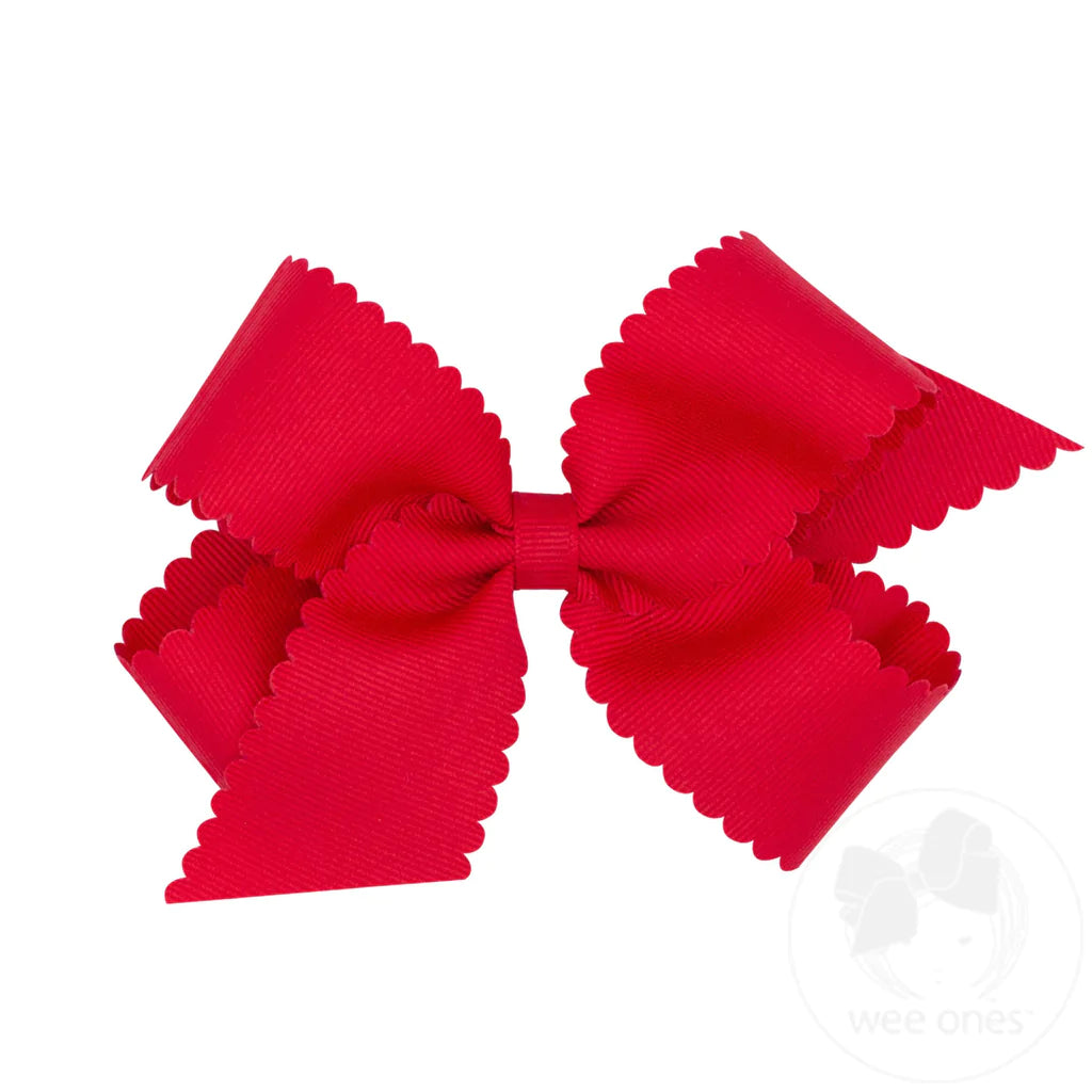 Medium Scalloped Edge Grosgrain Bow