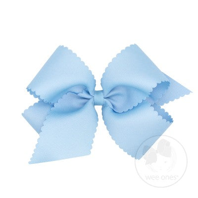 King Scalloped Edge Grosgrain Bow