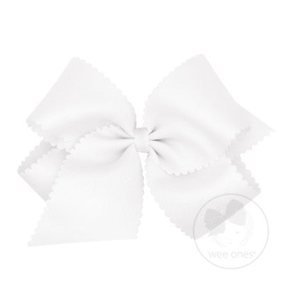 King Scalloped Edge Grosgrain Bow