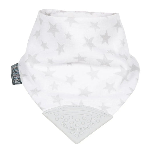 Silver Stars Neckerchew Muslin Teething Dribble Bib