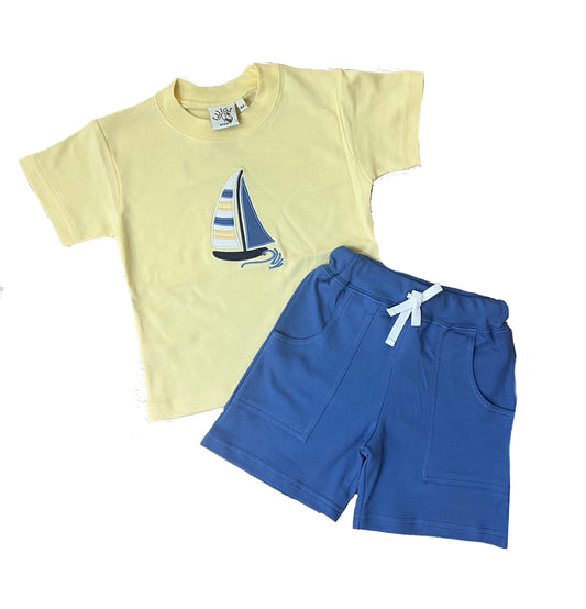 Sailboat Tee & Chambray Short Set