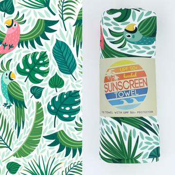 UPF 50+ Sunscreen Towel w/Hood