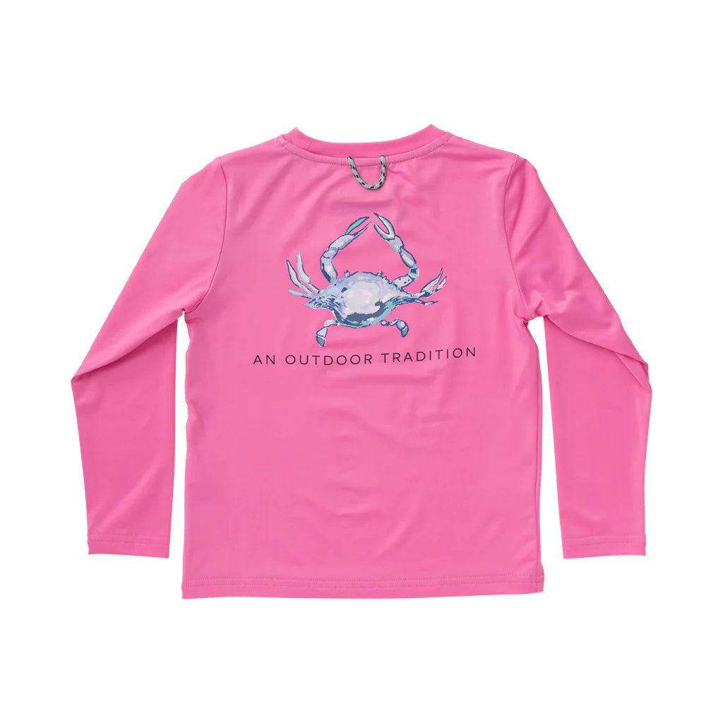 Pink Crab L/S Performance Tee
