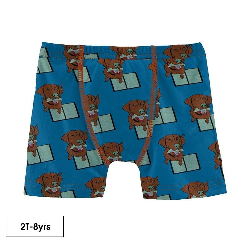 Cerulean Blue Dog Ate My Homework Boxer Brief