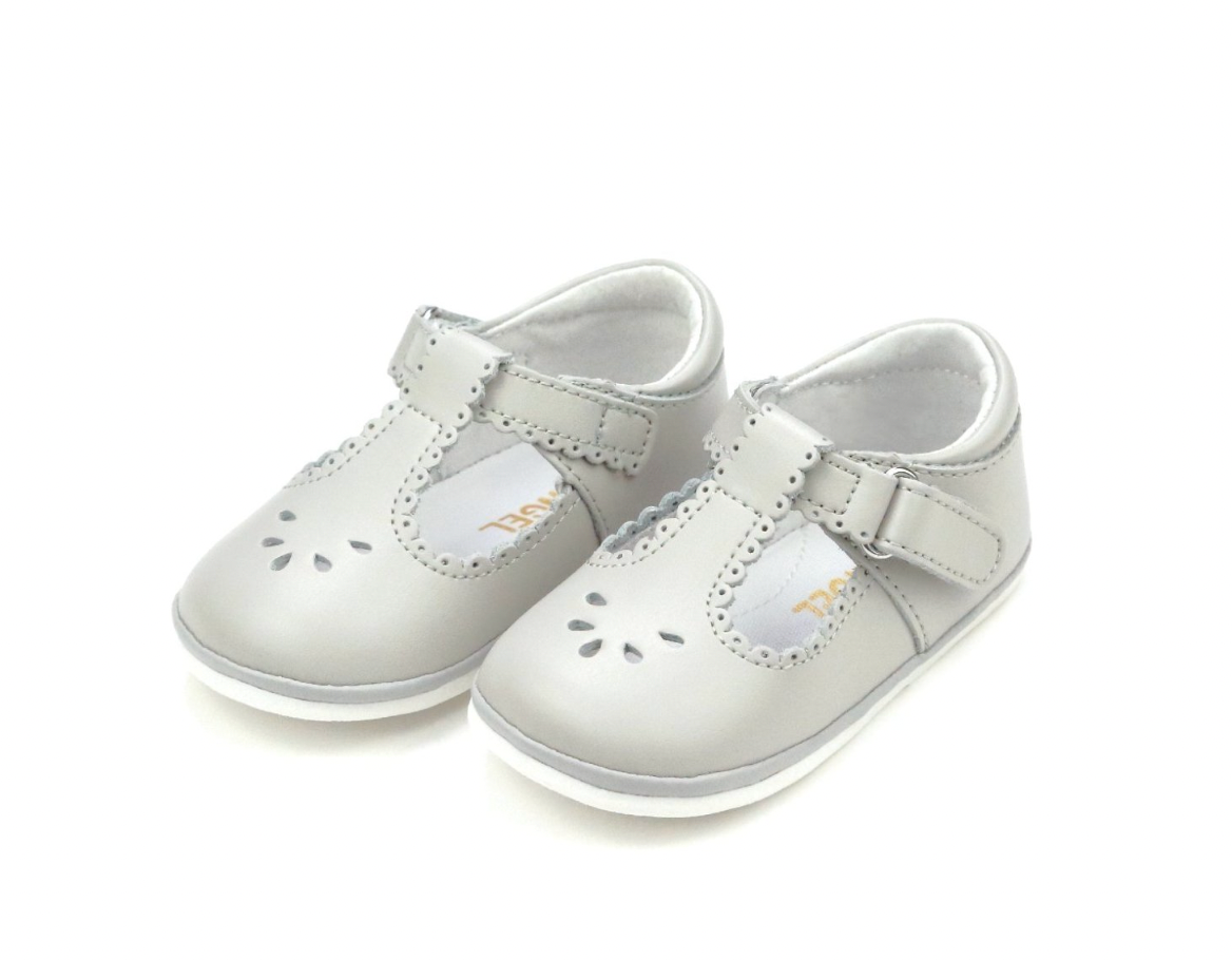 Gray Dottie Scalloped Perf MJ