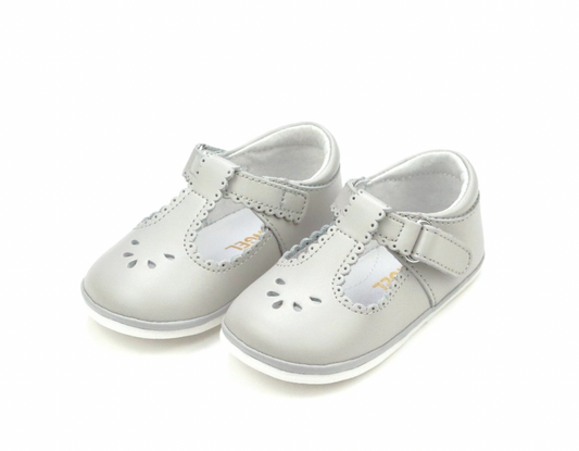 Gray Dottie Scalloped Perf MJ