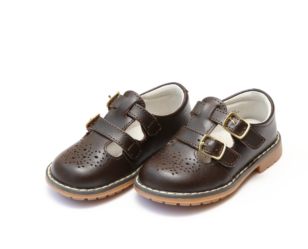 Brown Beatrix English Double TStrap Leather MJ