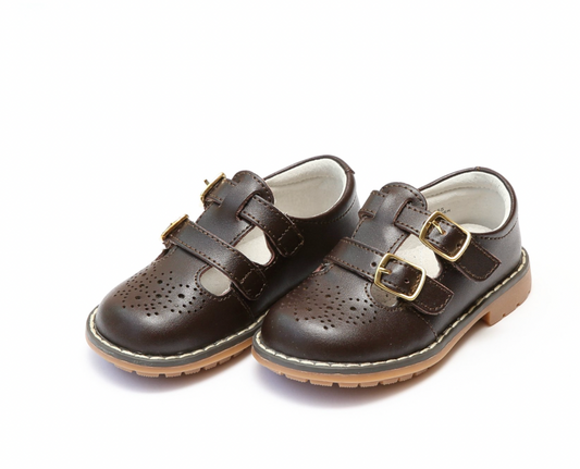 Brown Beatrix English Double TStrap Leather MJ