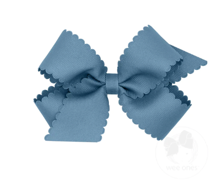 King Scalloped Edge Grosgrain Bow