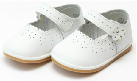 Mia White Scalloped Mary Jane