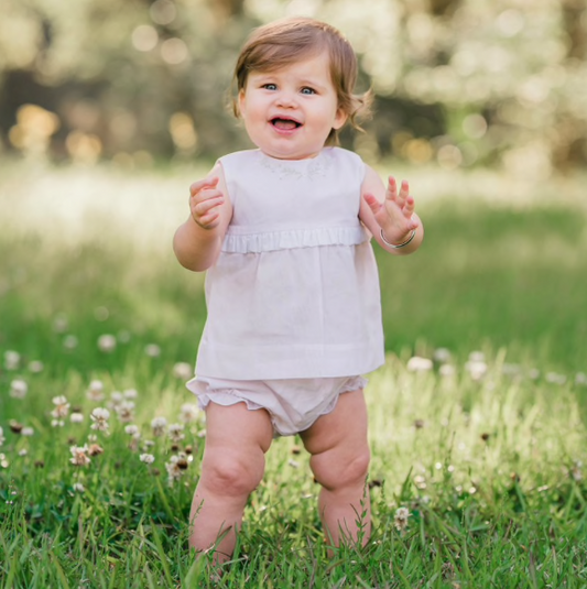 Pink & White Bloomer Set