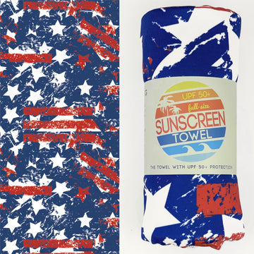 Stars and Stripes Full Size Towel UPF+50
