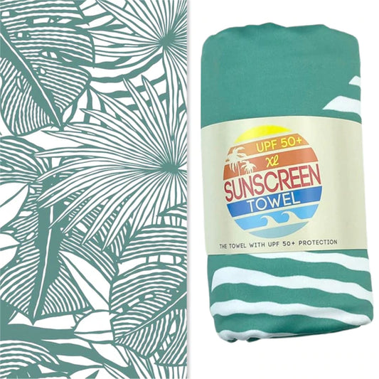 Tropical Green XL UPF 50+ Sunscreen Towel