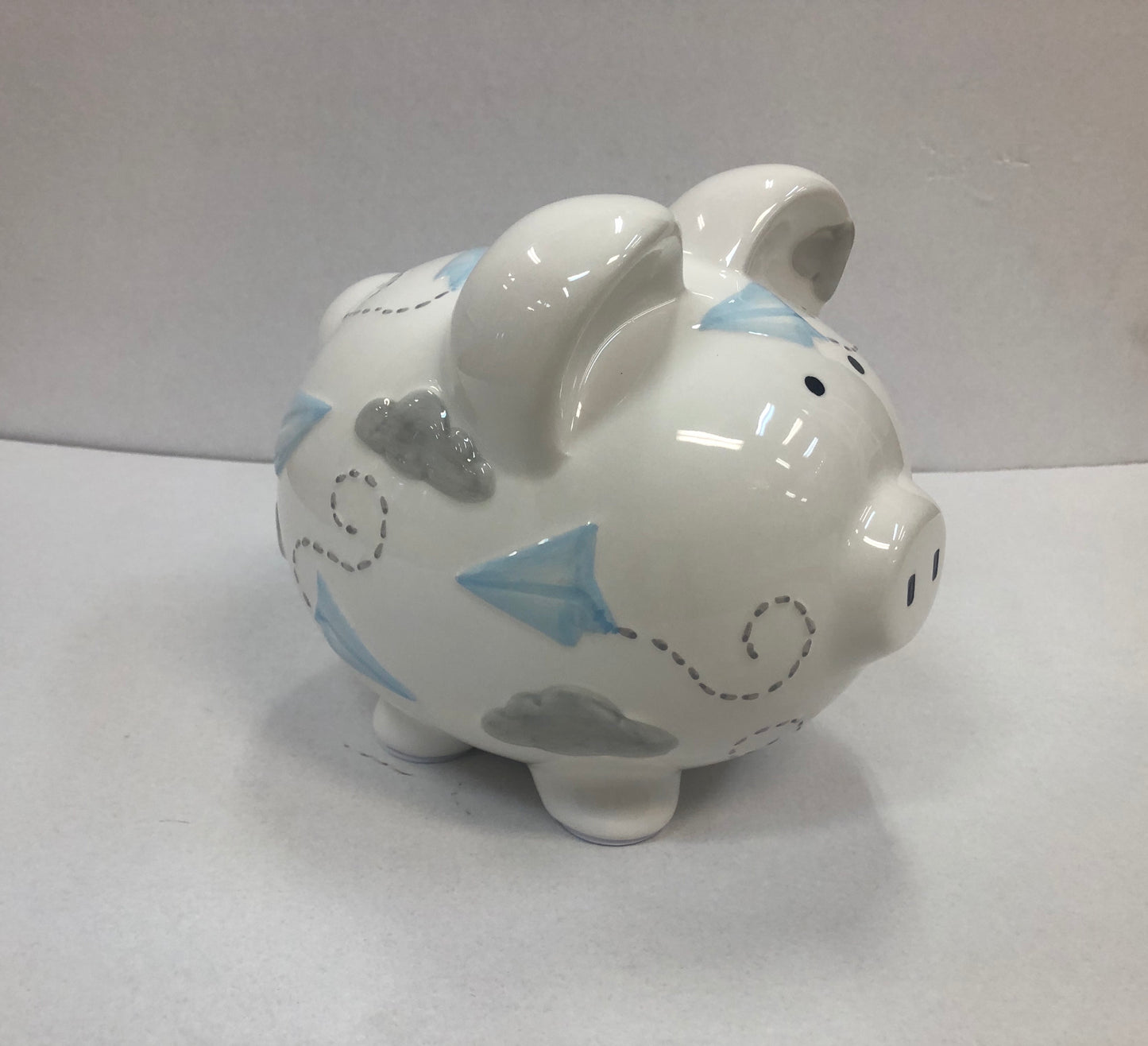 Paper Airplane Pig Bank