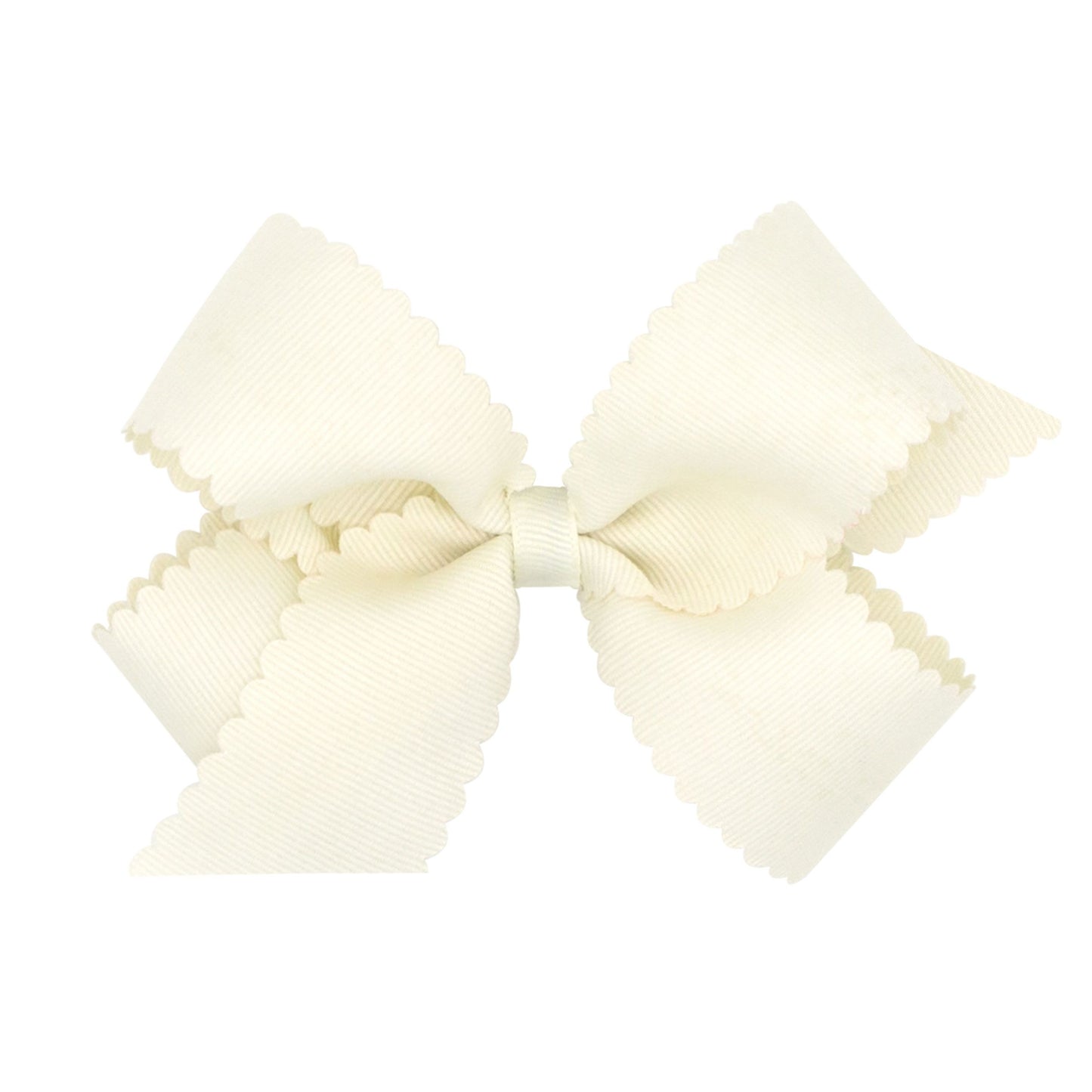 King Scalloped Edge Grosgrain Bow