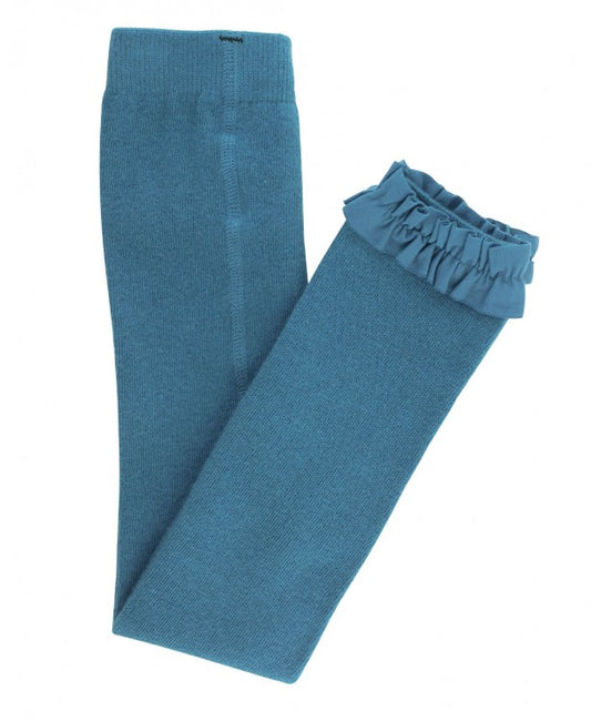 Ethereal Blue Footless Ruffle Tights