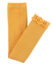Honey Ribbed Footless Ruffle Tights