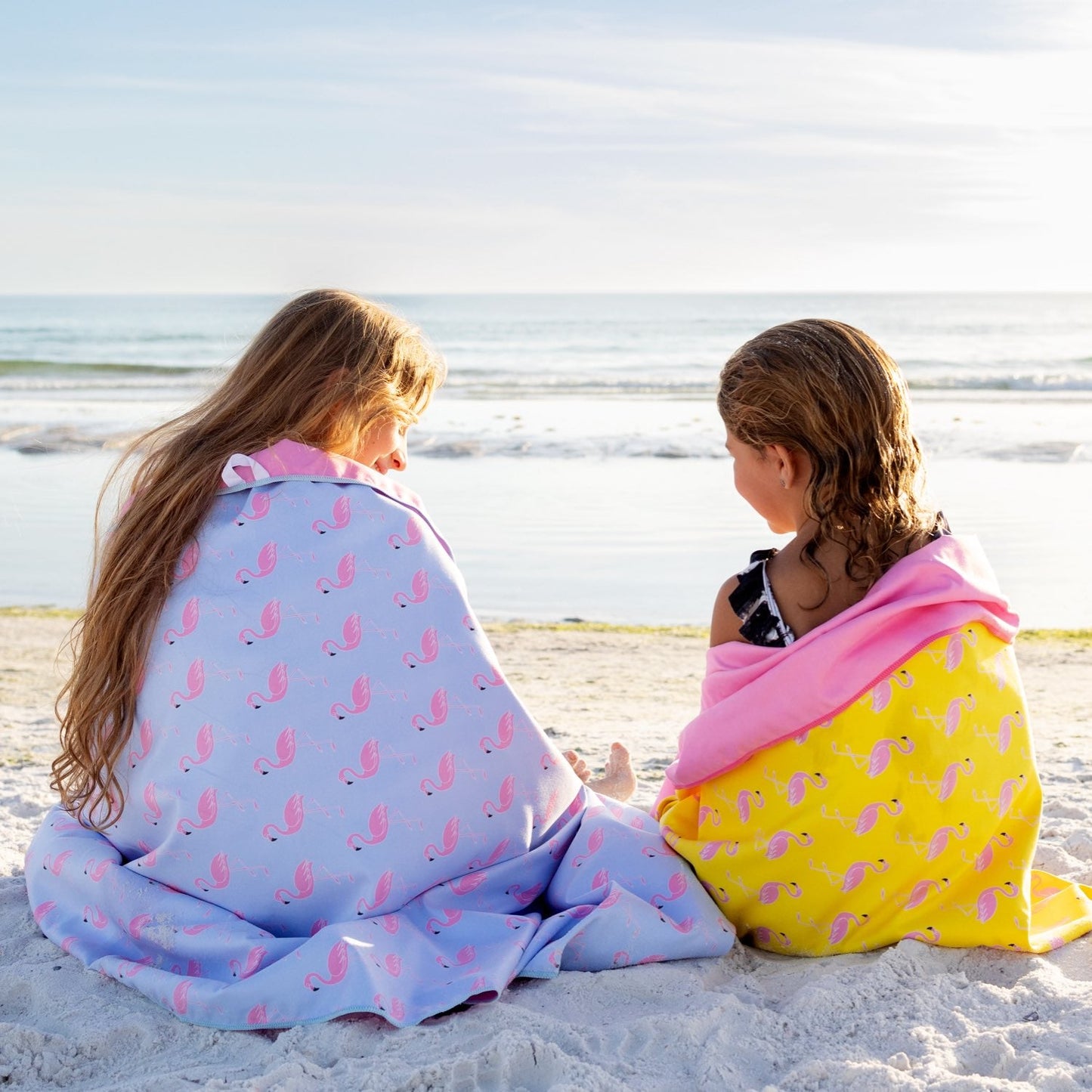 Flamingo Blue & Pink Quick Dry Towel