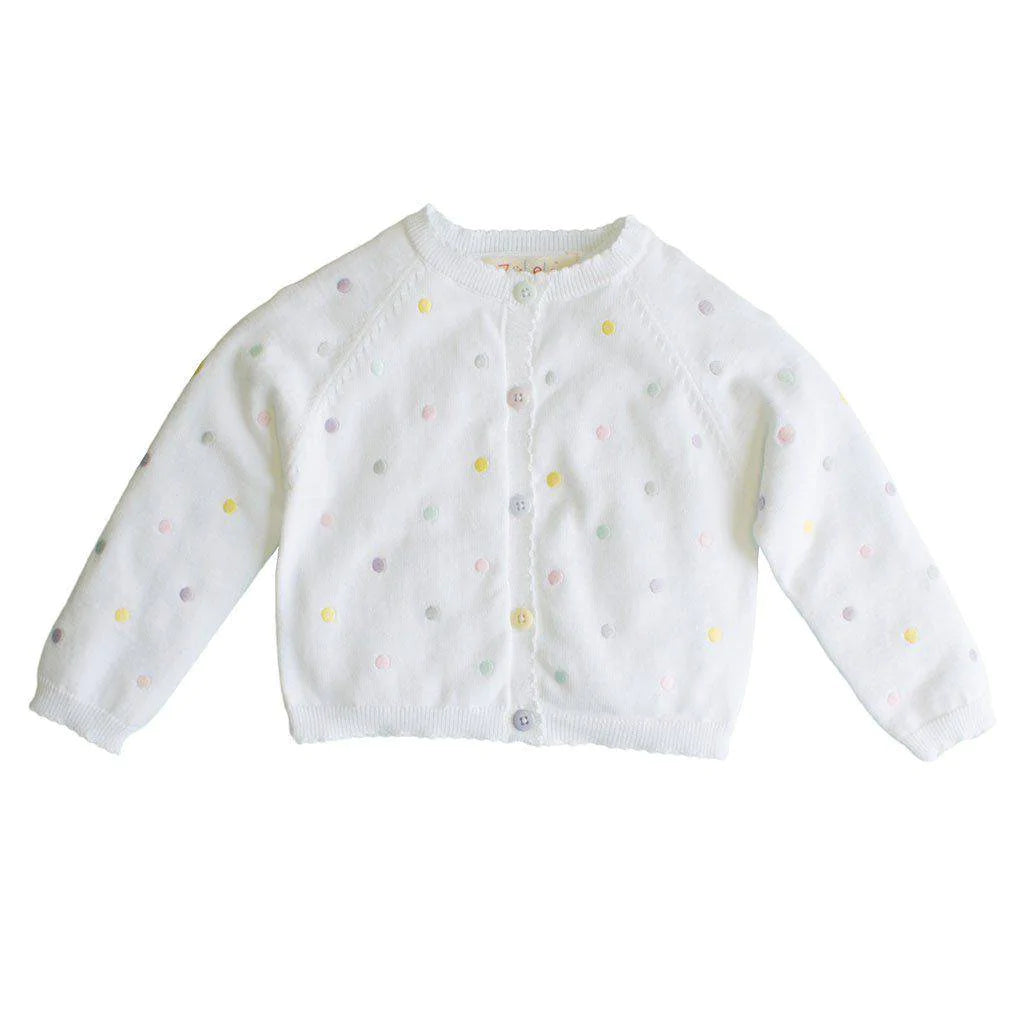Pastel Polka Dot Cardigan Sweater