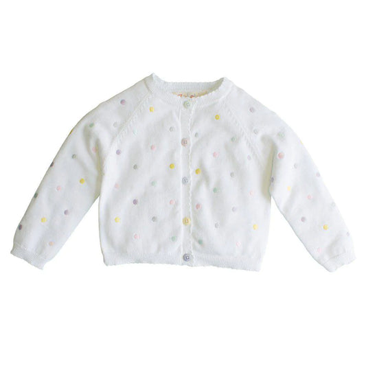 Pastel Polka Dot Cardigan Sweater